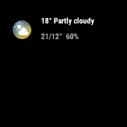 Weather Hourly, Forerunner 255, glance
