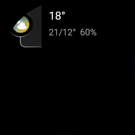 Weather Hourly, Venu 3, glance