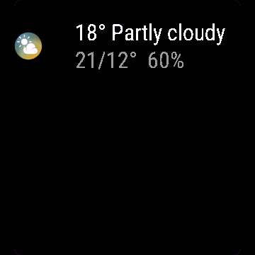 Weather Hourly, Venu Sq 2, glance