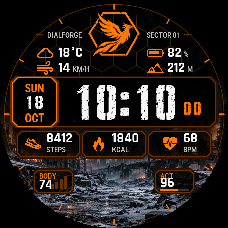 Ember Agent watch face, view 2