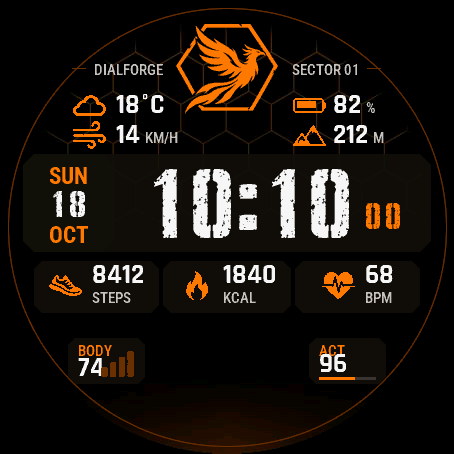 Ember Agent watch face, view 3