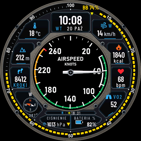 FlightDeck watch face, view 2