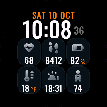 Glass Tiles watch face, view 2