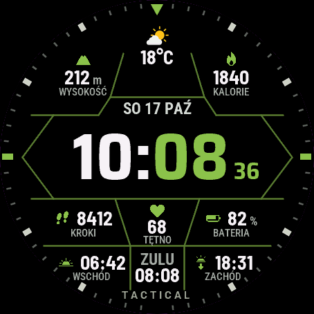 Hex Tactical watch face, view 2
