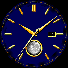 Lunar Aperture watch face, view 3