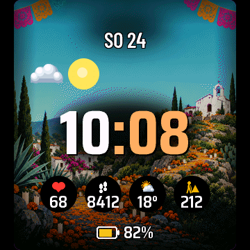 Marigold Night watch face, view 3