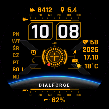 Orbit HUD watch face, view 2