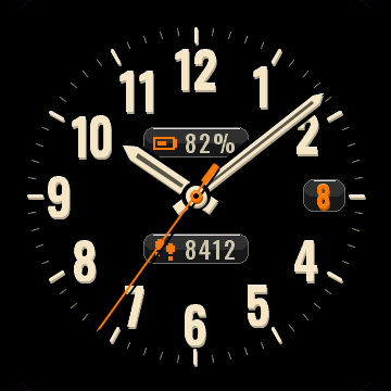 Plain Field Glass watch face, view 3