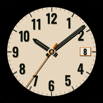 Plain Field Light watch face, view 3