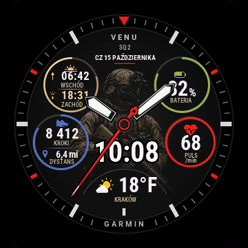 Summit Tactic watch face, view 4