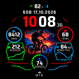 Trail MTB watch face, view 3