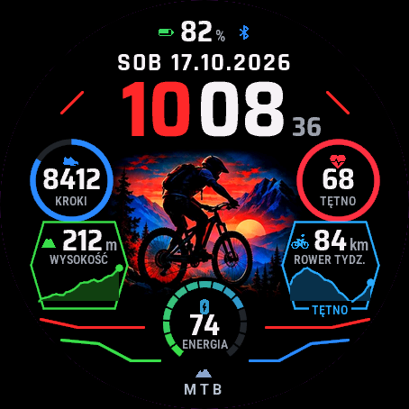 Trail MTB watch face, view 2